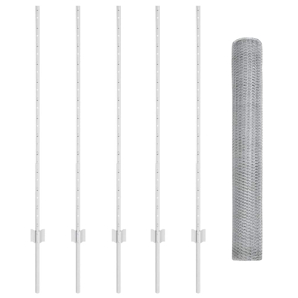 Fence with Post Silver