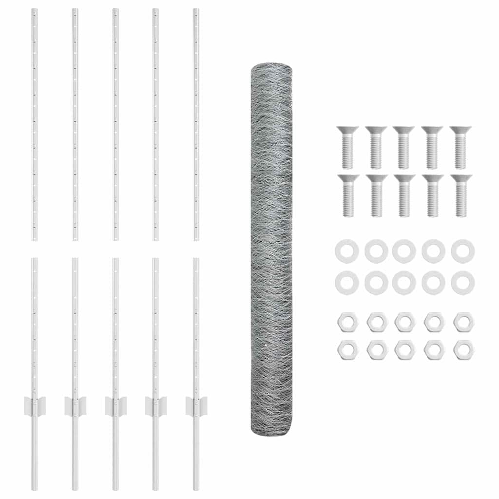 Welded Wire Fence 10 x 1.2 m (W x H) Hot-Dip Galvanised Steel