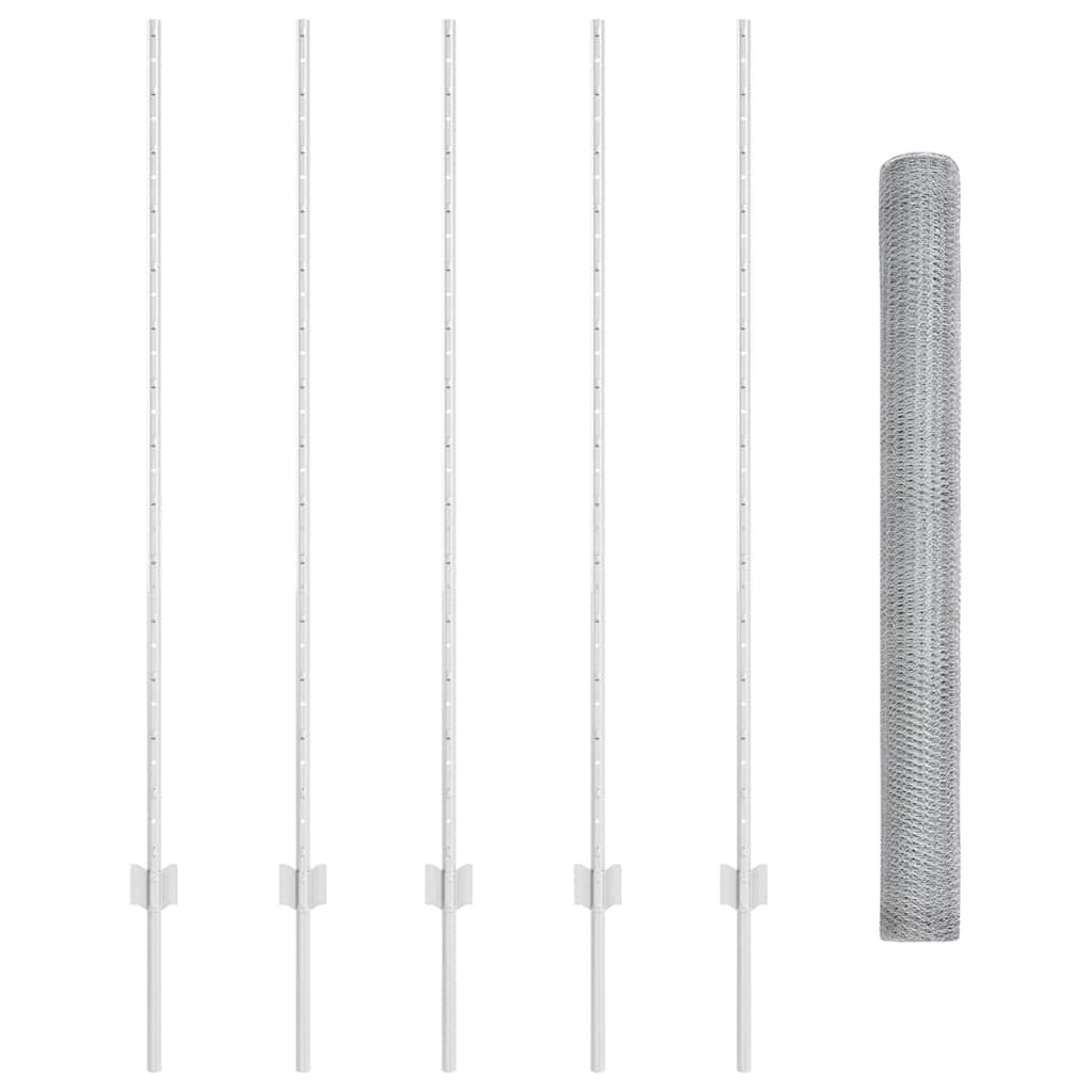 Fence with Post Silver
