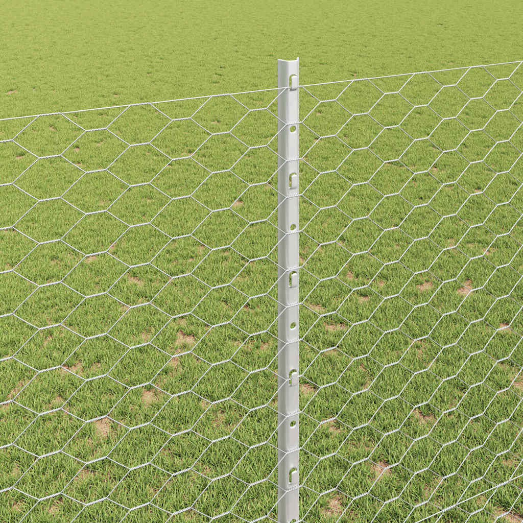 Fence with Post Silver