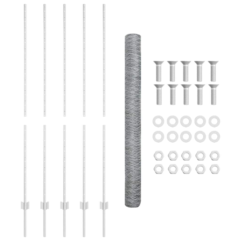 Welded Wire Fence 10 x 1.6 m (W x H) Hot-Dip Galvanised Steel