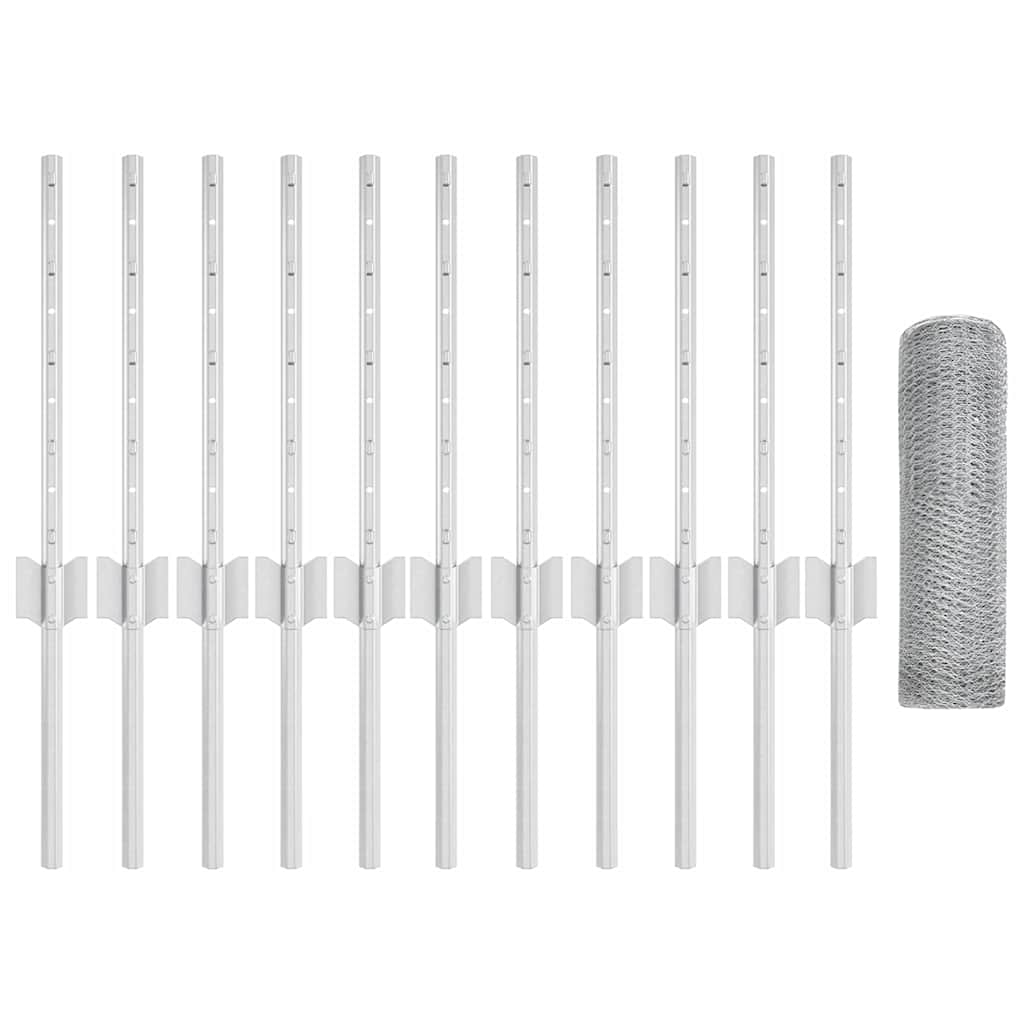 Welded Wire Fence 25 x 0.4 m (W x H) Hot-Dip Galvanised Steel