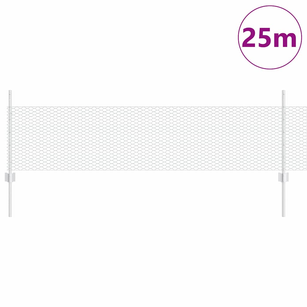 Welded Wire Fence 25 x 0.5 m (W x H) Hot-Dip Galvanised Steel