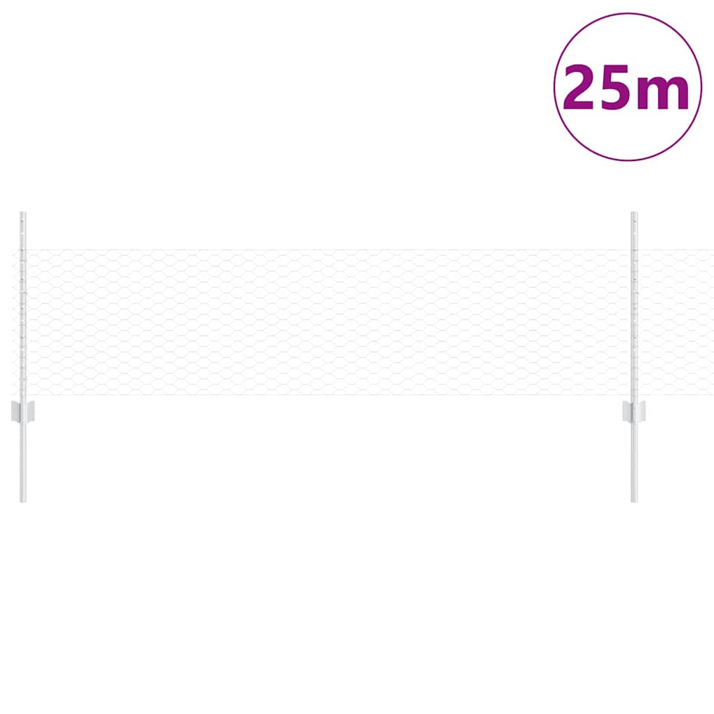Welded Wire Fence 25 x 0.5 m (W x H) Hot-Dip Galvanised Steel