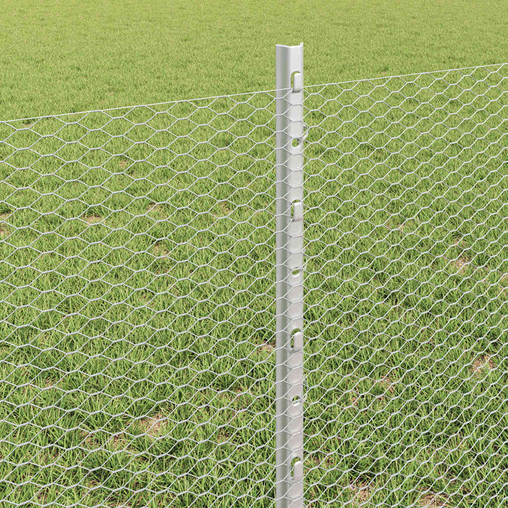 Fence with Post Silver
