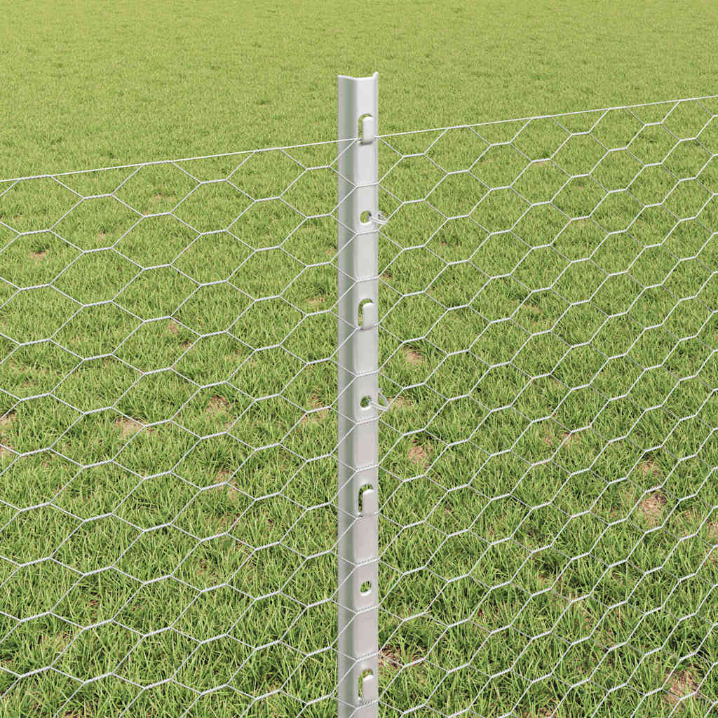 Fence with Post Silver
