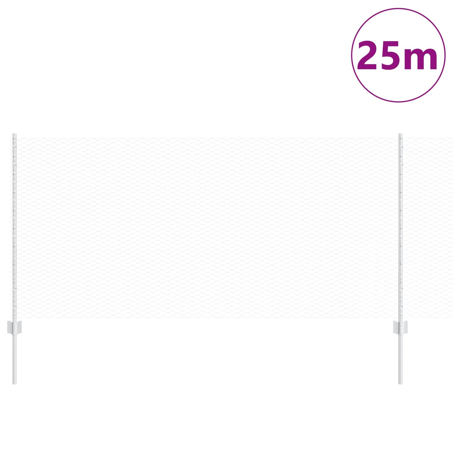 Welded Wire Fence 25 x 1 m (W x H) Hot-Dip Galvanised Steel