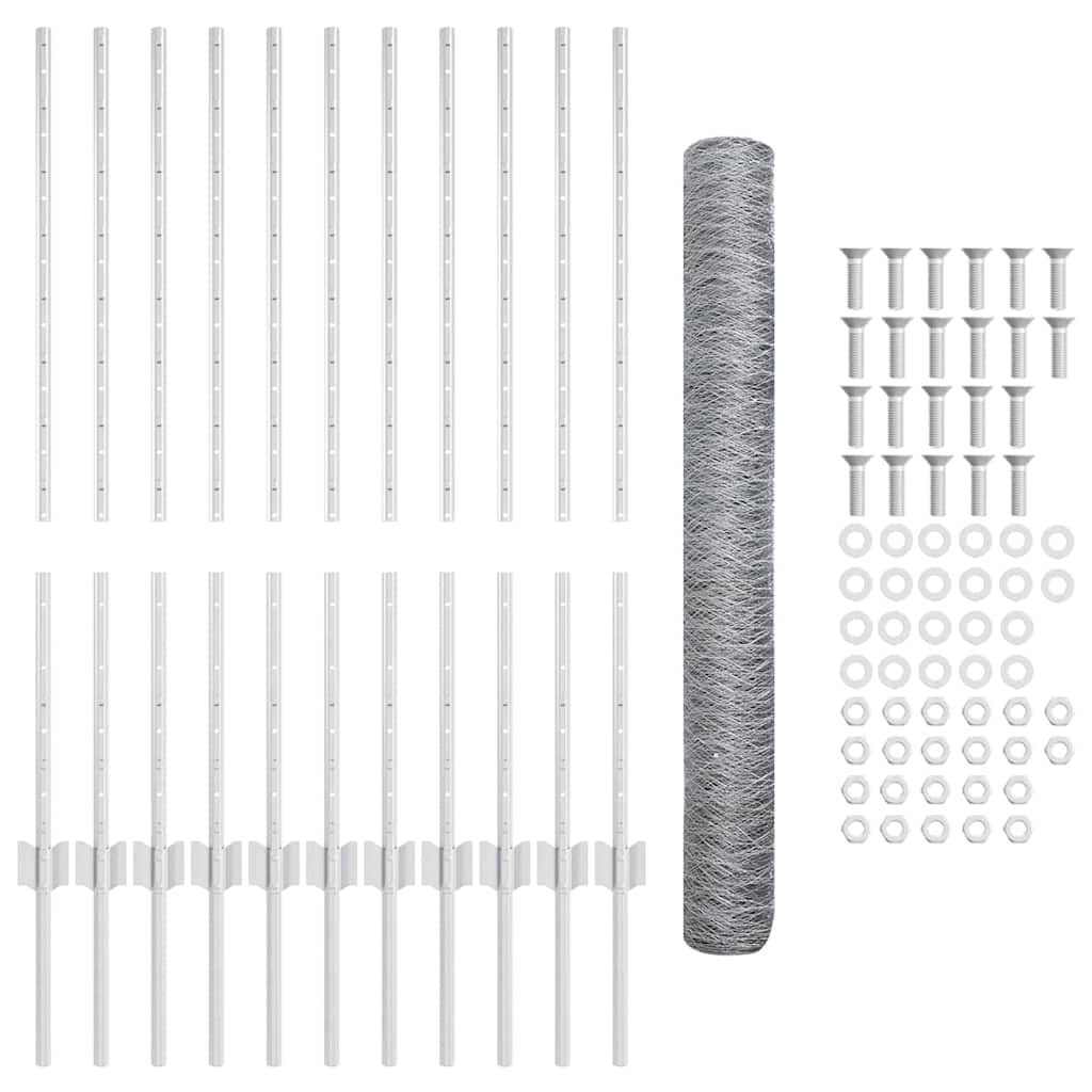 Welded Wire Fence 25 x 1 m (W x H) Hot-Dip Galvanised Steel