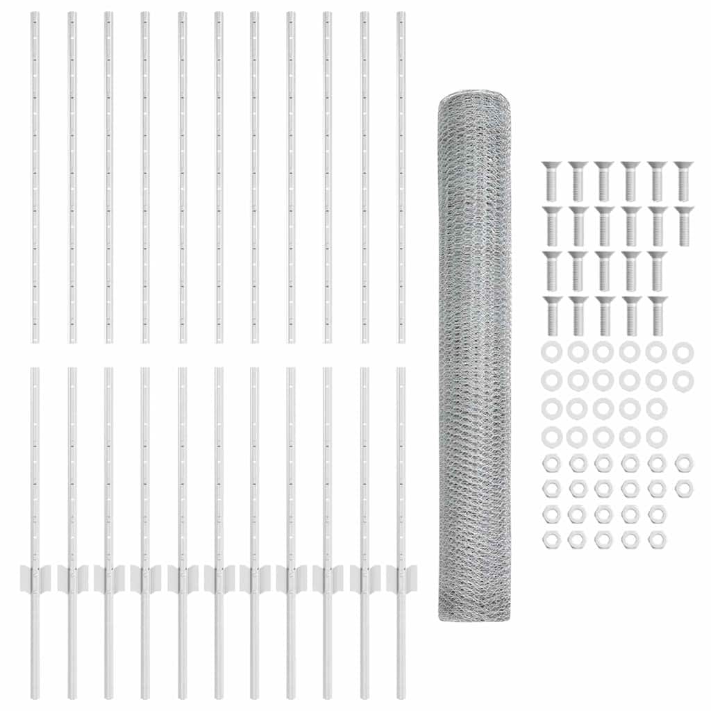 Welded Wire Fence 25 x 1.2 m (W x H) Hot-Dip Galvanised Steel