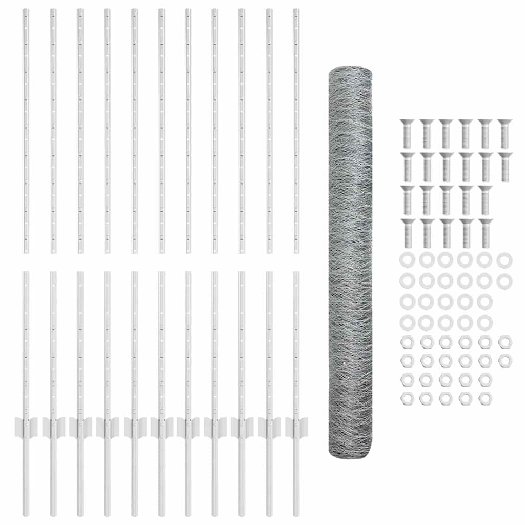 Fence with Post Silver
