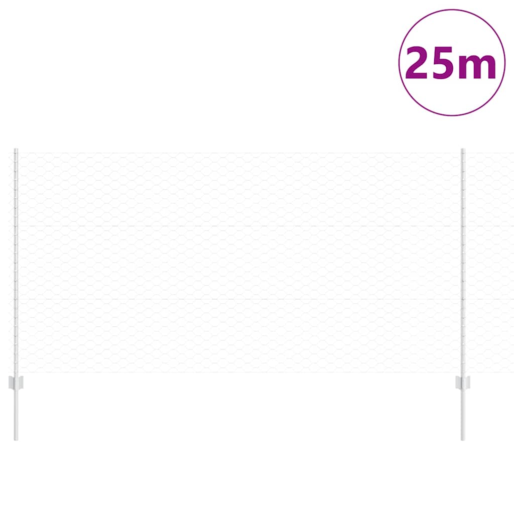 Welded Wire Fence 25 x 1.2 m (W x H) Hot-Dip Galvanised Steel