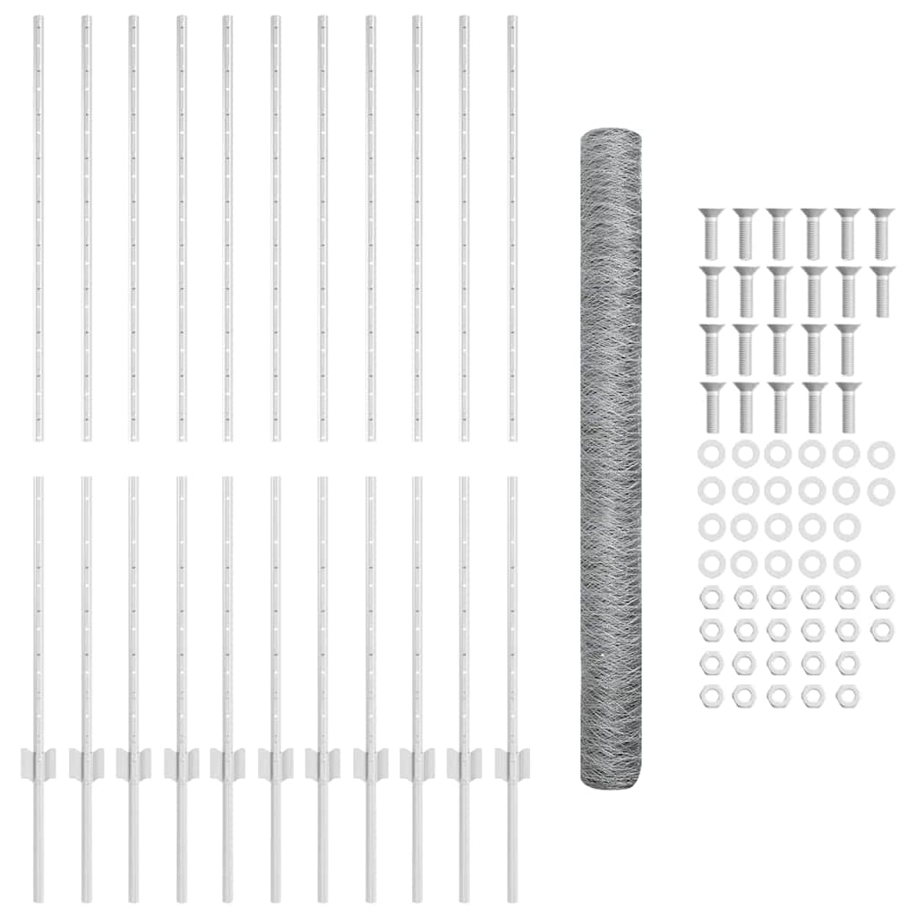 Welded Wire Fence 25 x 1.4 m (W x H) Hot-Dip Galvanised Steel