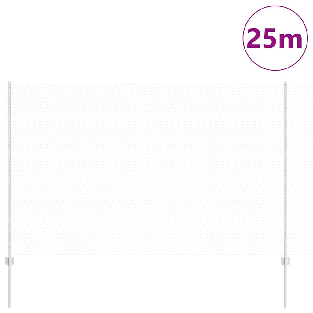 Welded Wire Fence 25 x 1.6 m (W x H) Hot-Dip Galvanised Steel