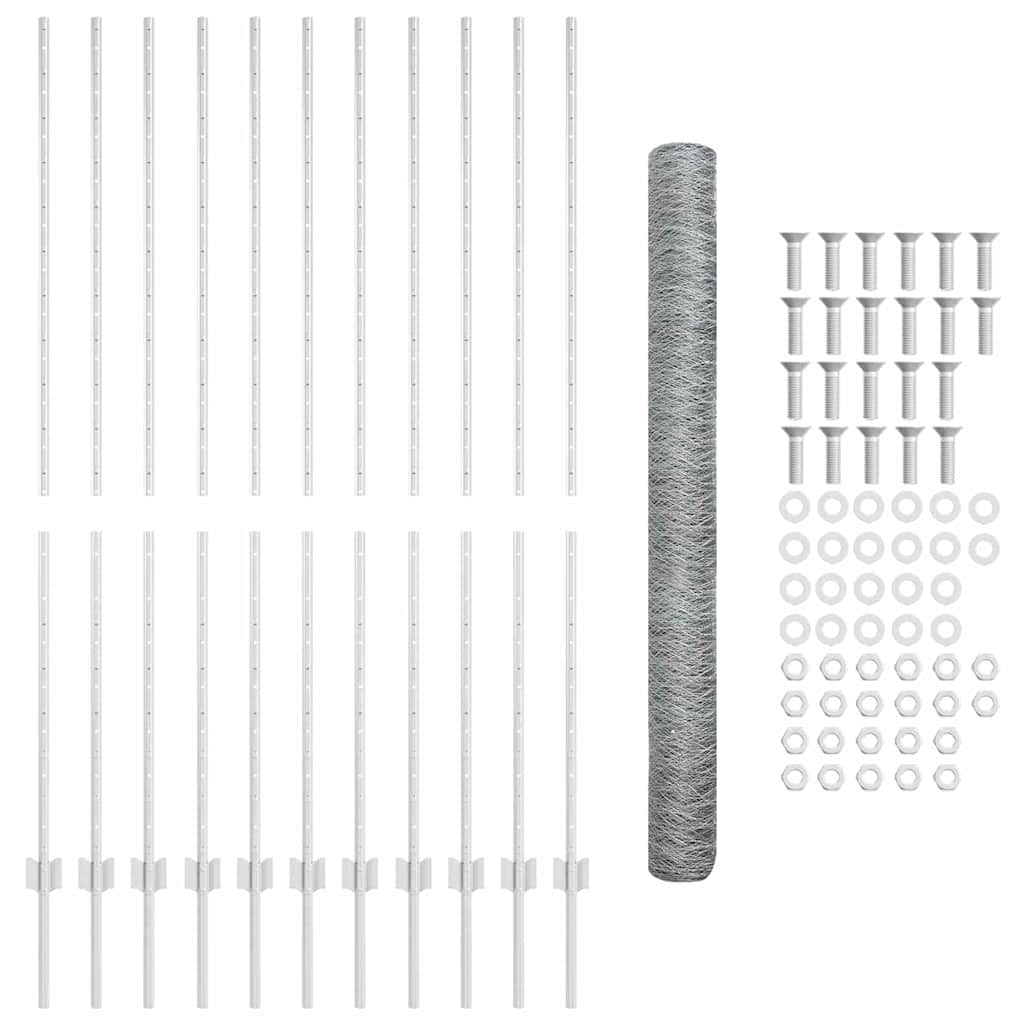Welded Wire Fence 25 x 1.6 m (W x H) Hot-Dip Galvanised Steel