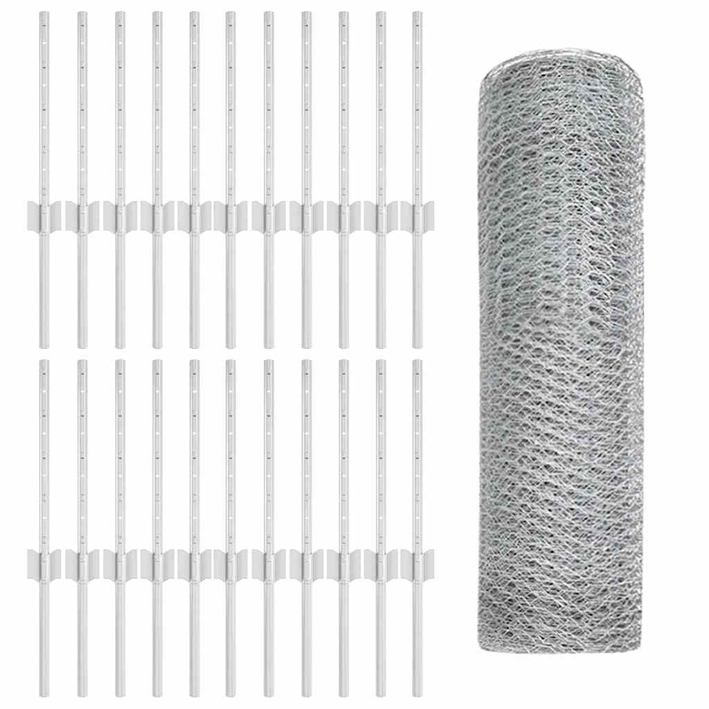 Welded Wire Fence 50 x 0.4 m (W x H) Hot-Dip Galvanised Steel