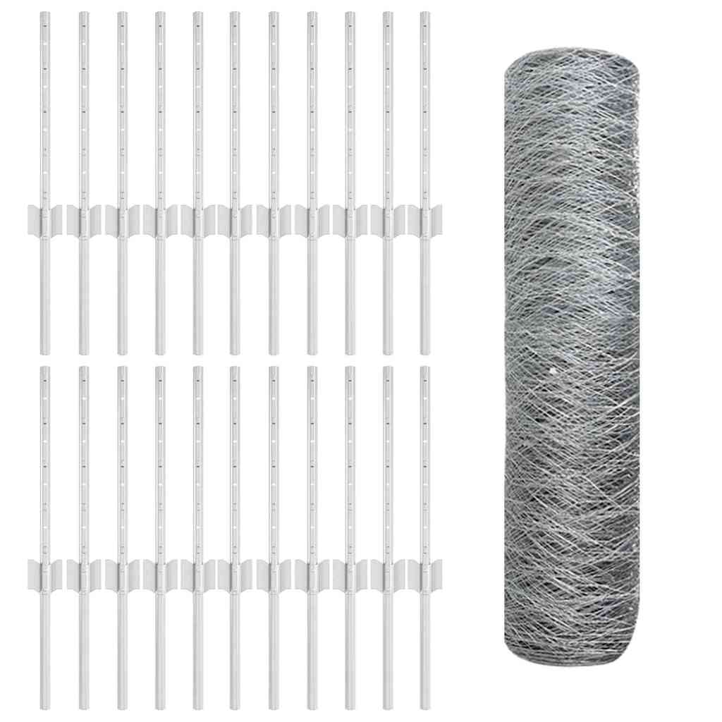 Welded Wire Fence 50 x 0.4 m (W x H) Hot-Dip Galvanised Steel