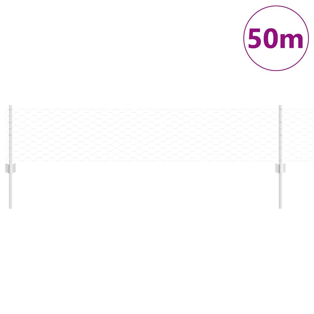 Welded Wire Fence 50 x 0.4 m (W x H) Hot-Dip Galvanised Steel