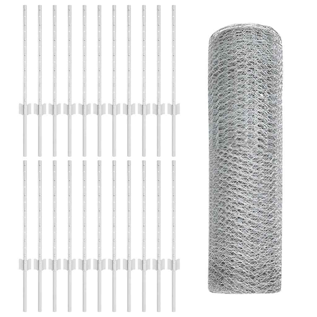 Welded Wire Fence 50 x 0.5 m (W x H) Hot-Dip Galvanised Steel