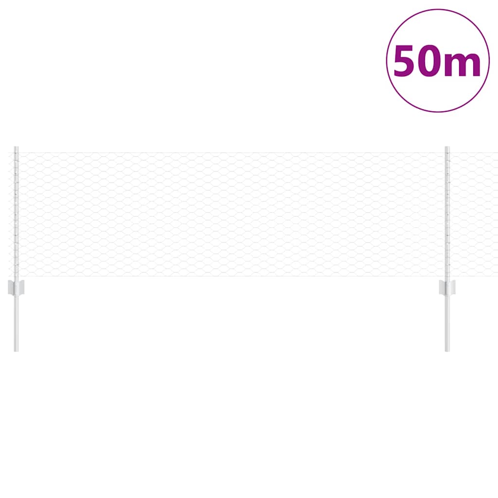 Welded Wire Fence 50 x 0.6 m (W x H) Hot-Dip Galvanised Steel