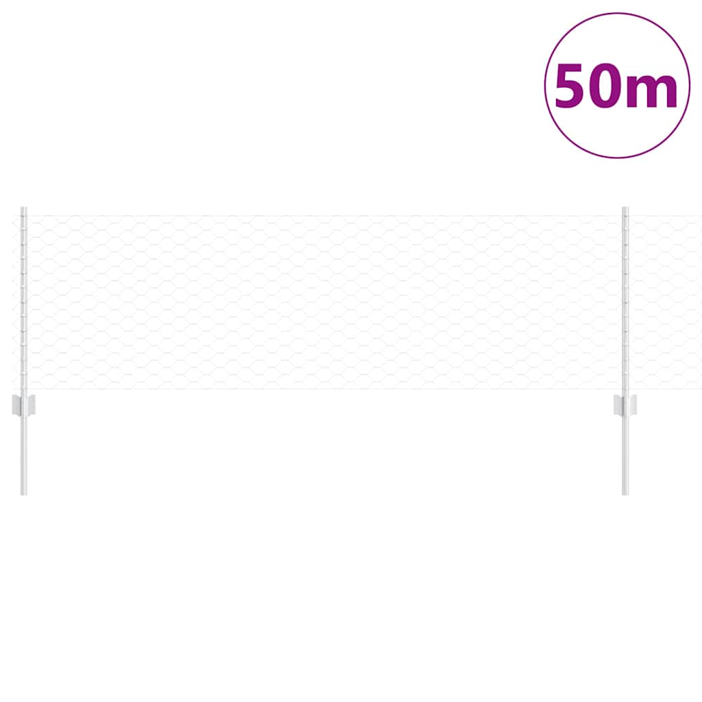 Welded Wire Fence 50 x 0.6 m (W x H) Hot-Dip Galvanised Steel