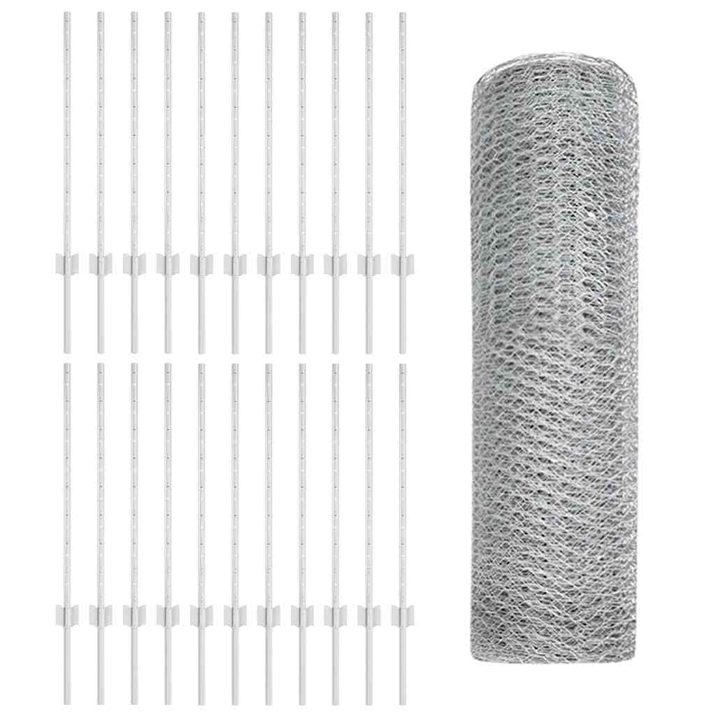 Welded Wire Fence 50 x 0.8 m (W x H) Hot-Dip Galvanised Steel