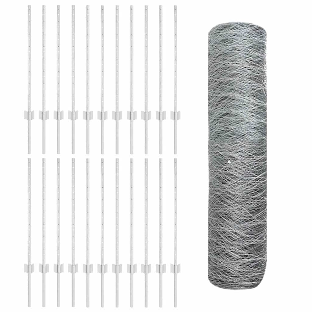 Welded Wire Fence 50 x 0.8 m (W x H) Hot-Dip Galvanised Steel