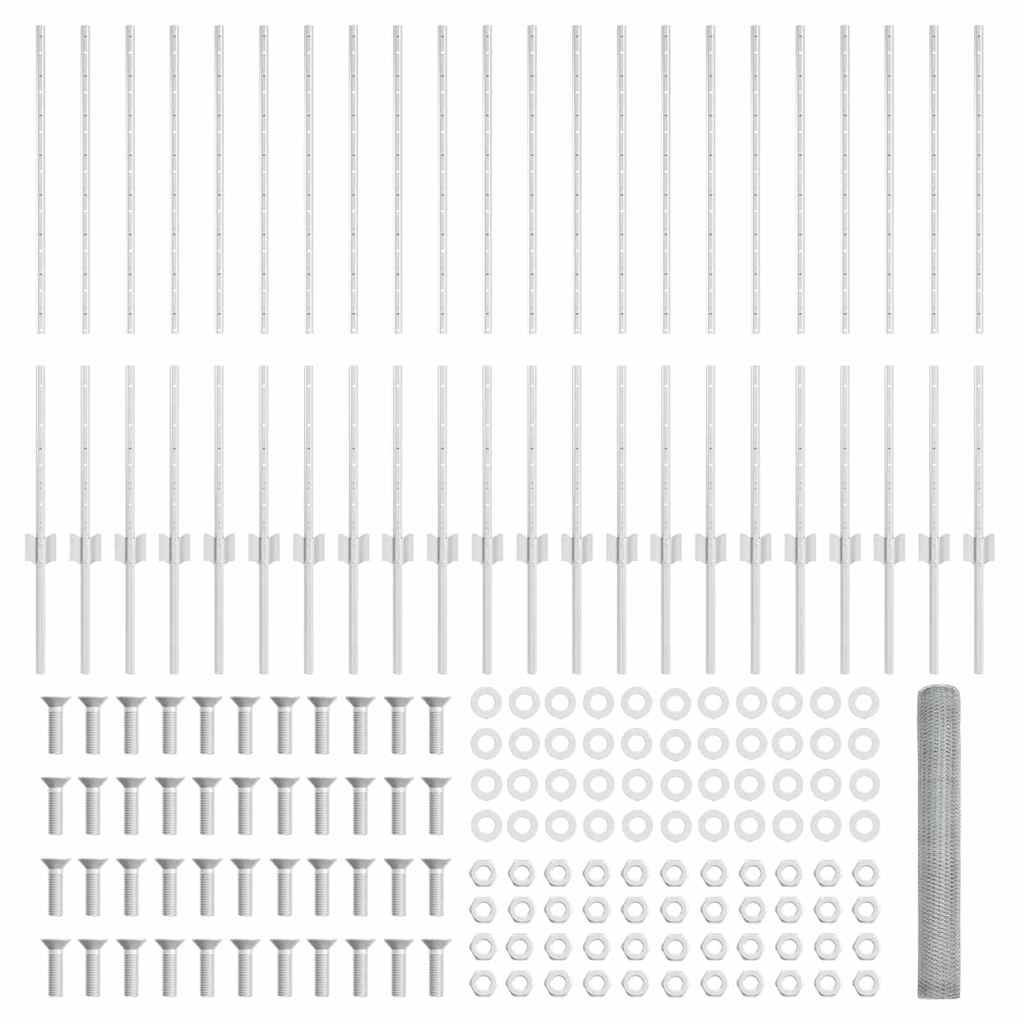 Welded Wire Fence 50 x 1 m (W x H) Hot-Dip Galvanised Steel
