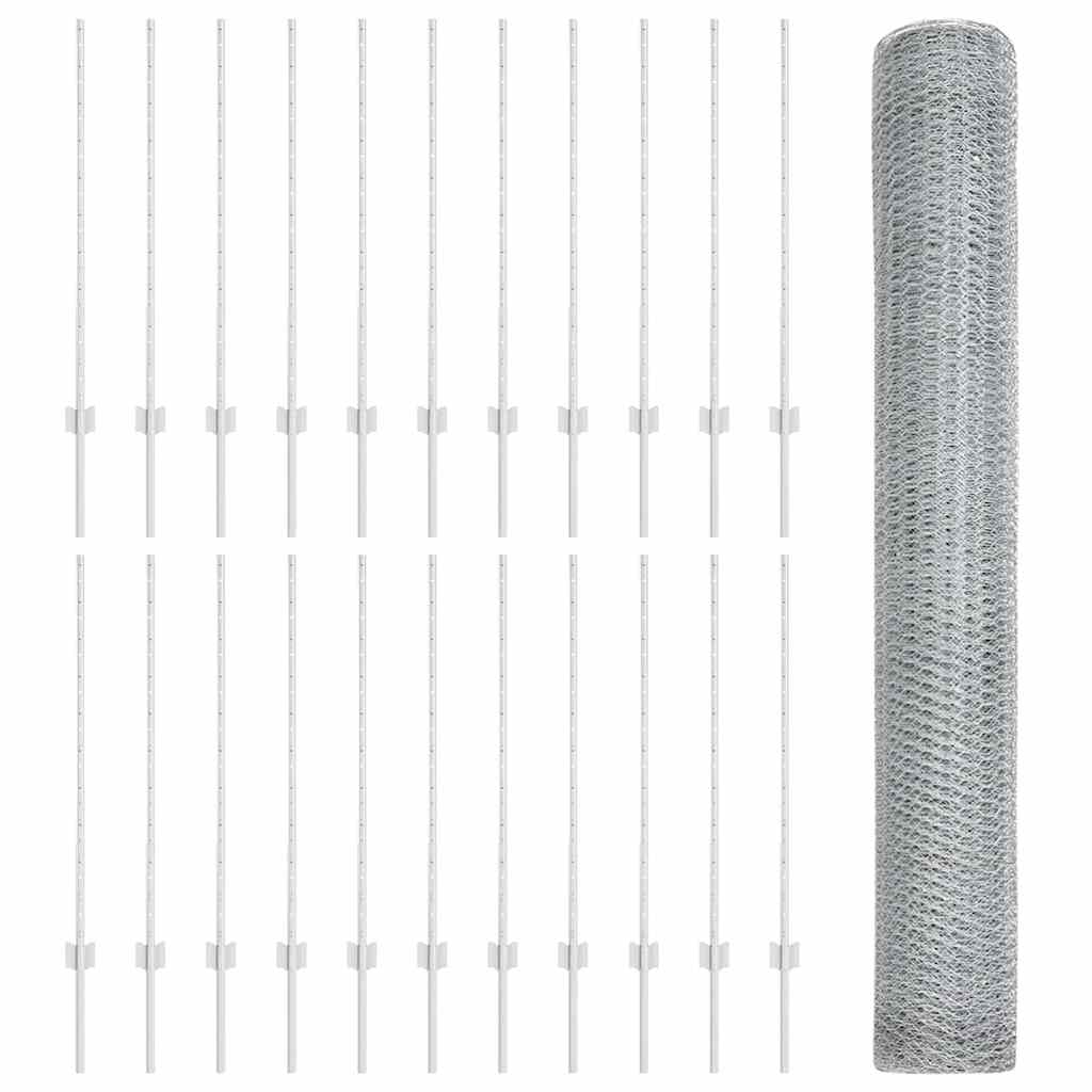 Fence with Post Silver