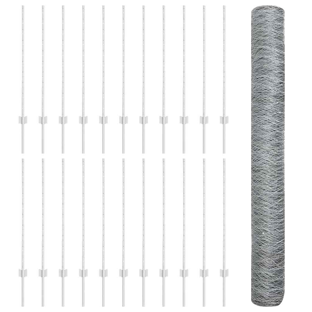 Fence with Post Silver