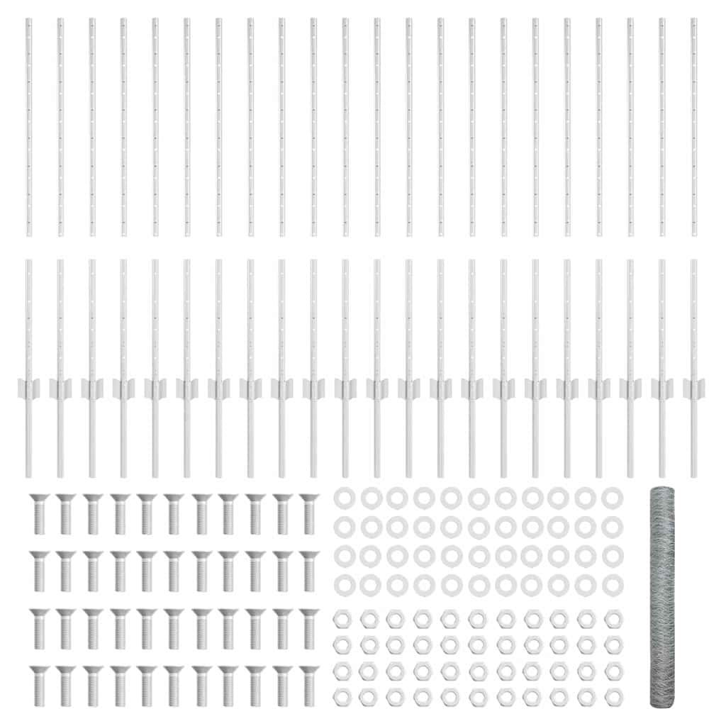Welded Wire Fence 50 x 1 m (W x H) Hot-Dip Galvanised Steel