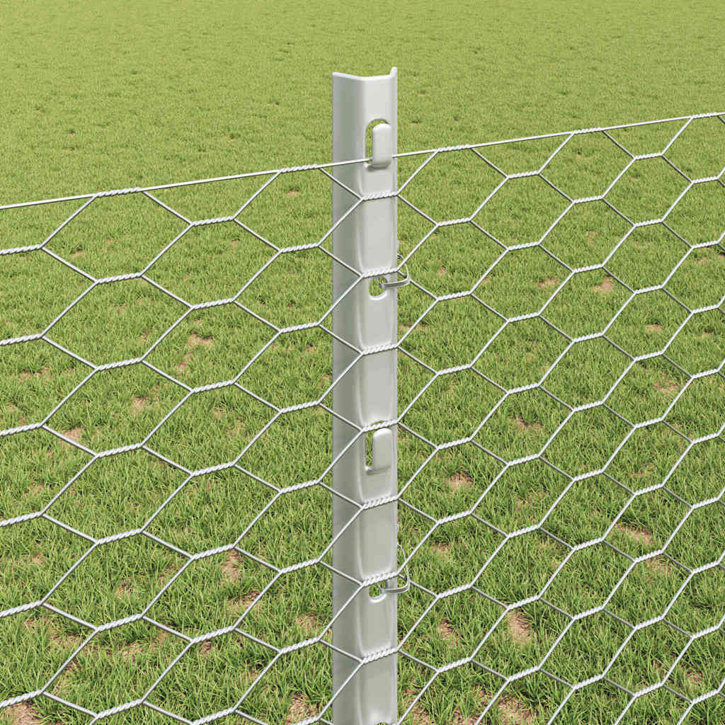 Fence with Post Silver