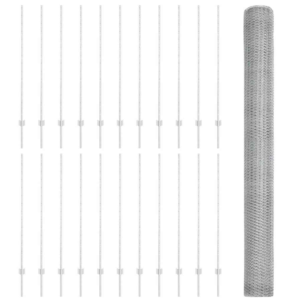 Welded Wire Fence 50 x 1.4 m (W x H) Hot-Dip Galvanised Steel