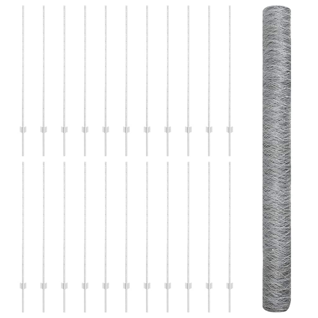Welded Wire Fence 50 x 1.4 m (W x H) Hot-Dip Galvanised Steel