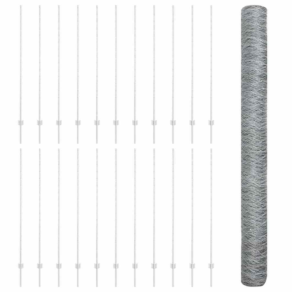 Welded Wire Fence 50 x 1.6 m (W x H) Hot-Dip Galvanised Steel