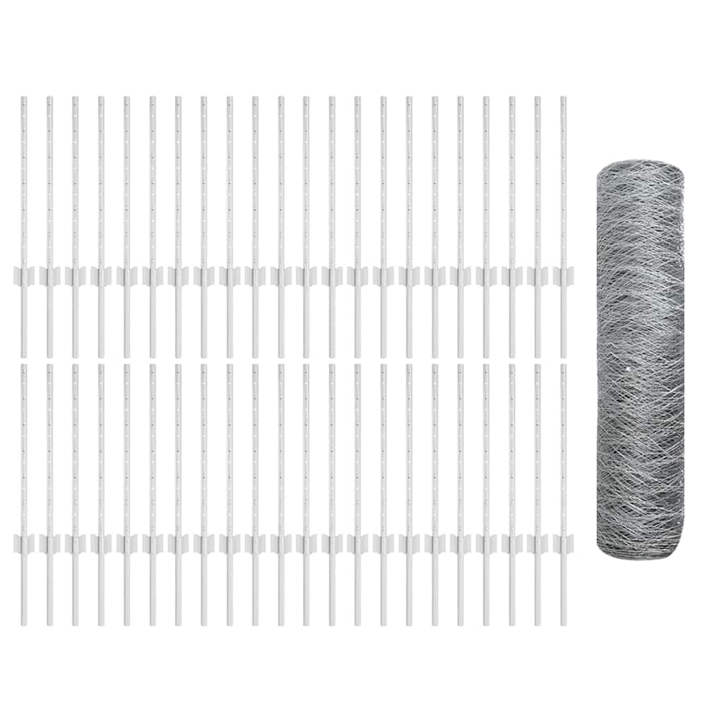 Welded Wire Fence 100 x 0.5 m (W x H) Hot-Dip Galvanised Steel