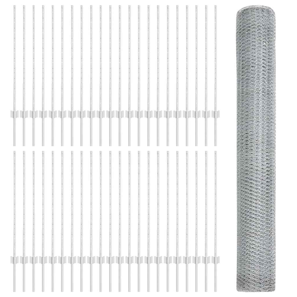 Fence with Post Silver
