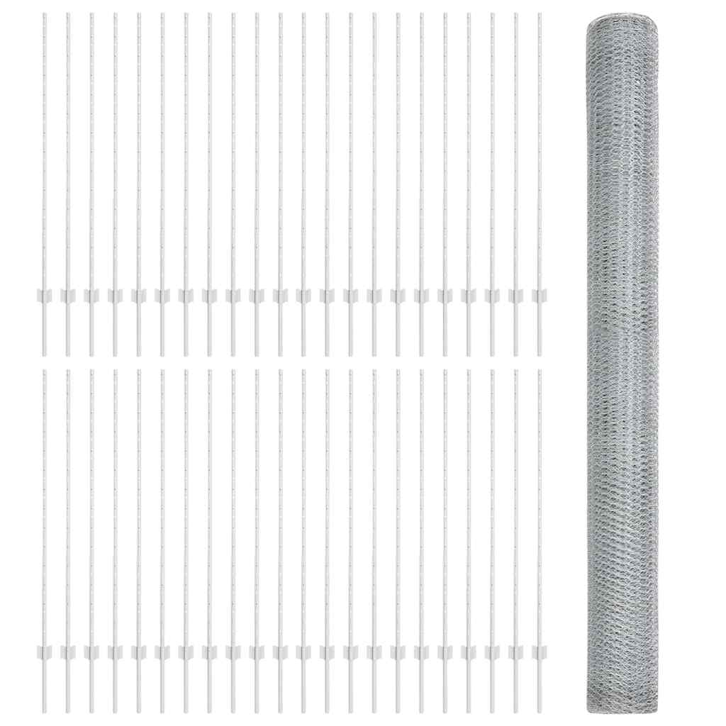 Fence with Post Silver