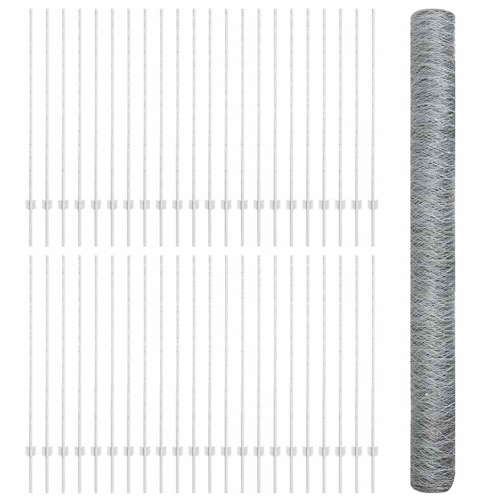Fence with Post Silver