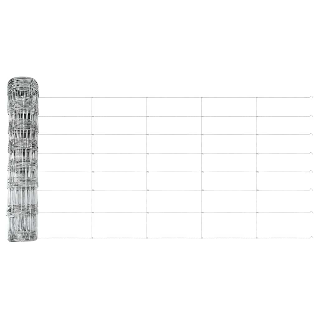 Wild Fence with Posts 25 x 0.8 m (W x H)