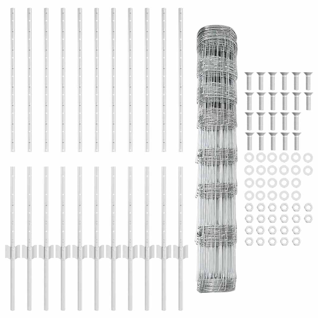 Fence with Post Silver