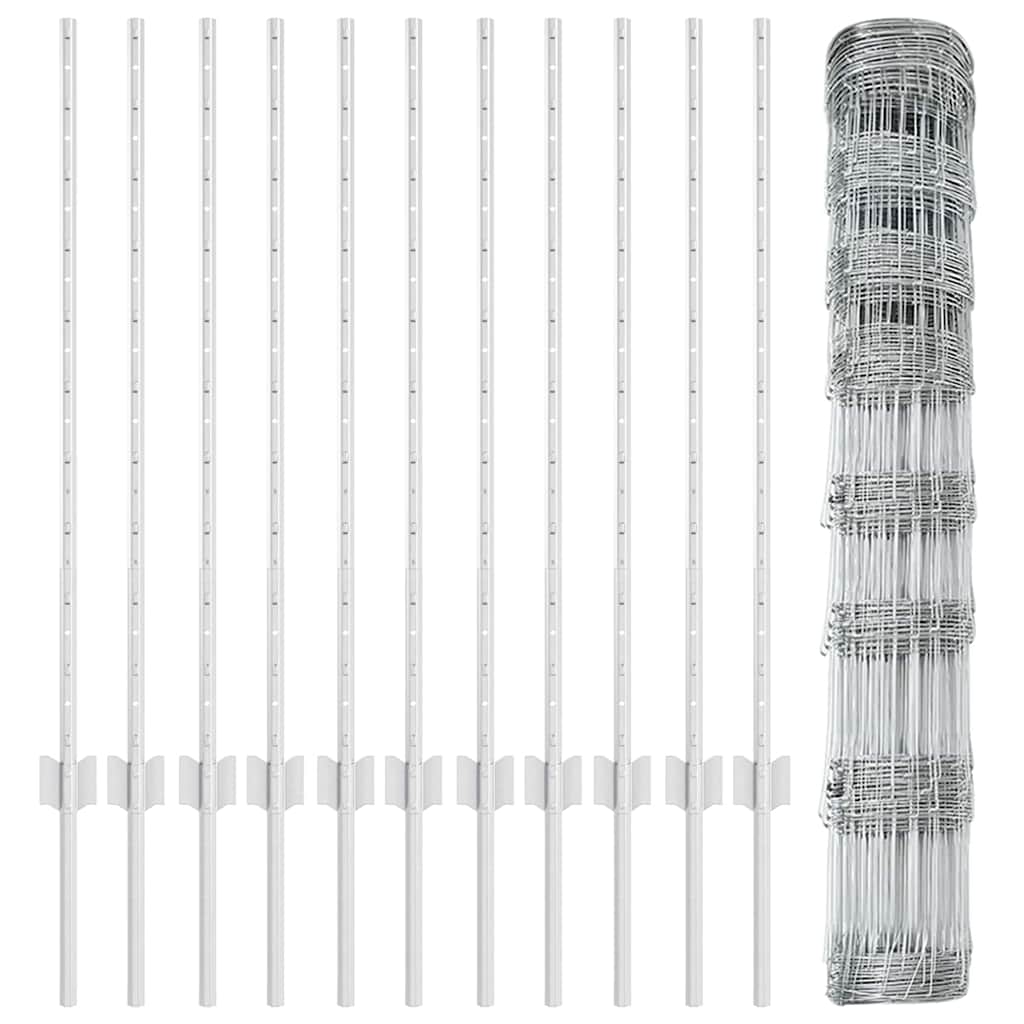 Fence with Post Silver