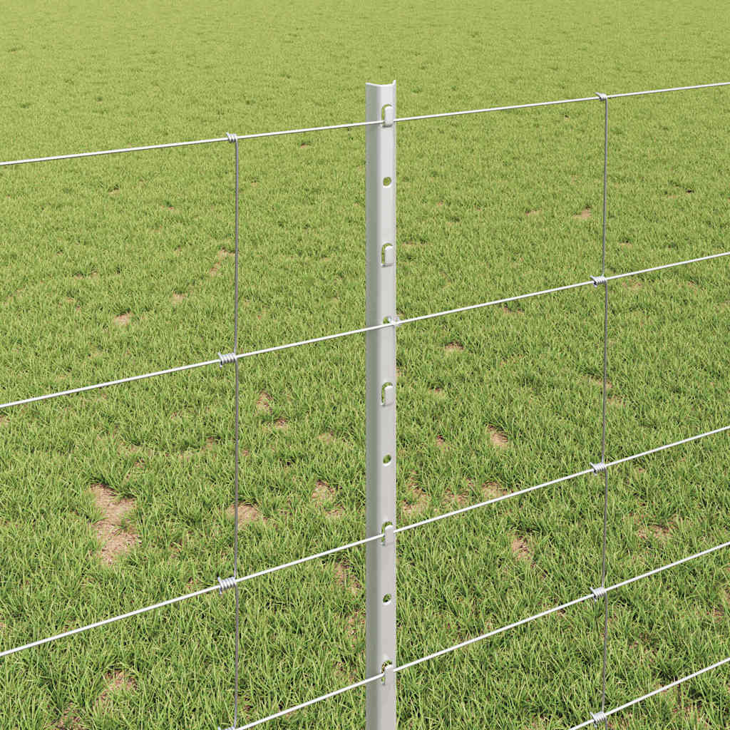 Wild Fence with Posts 25 x 1 m (W x H) Hot-Dip Galvanised Steel