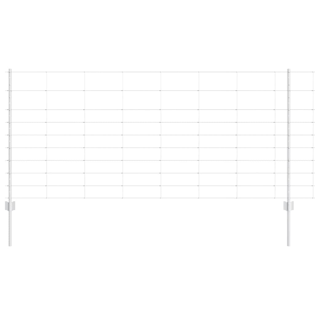 Wild Fence with Posts 25 x 1 m (W x H) Hot-Dip Galvanised Steel