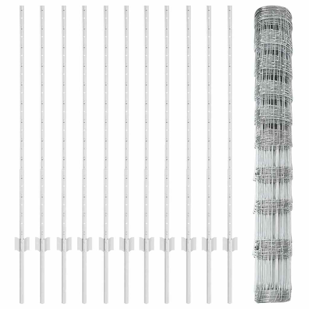 Wild Fence with Posts 25 x 1.2 m (W x H)
