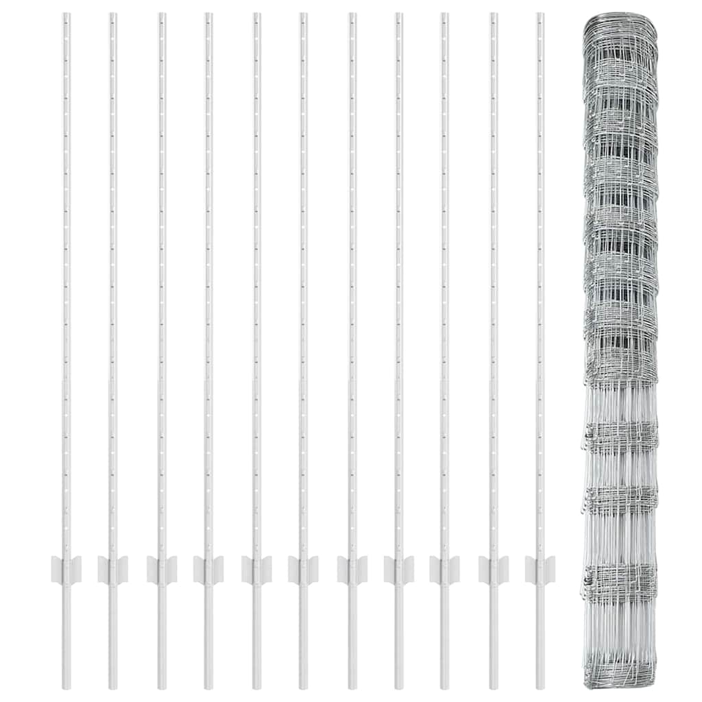 Fence with Post Silver