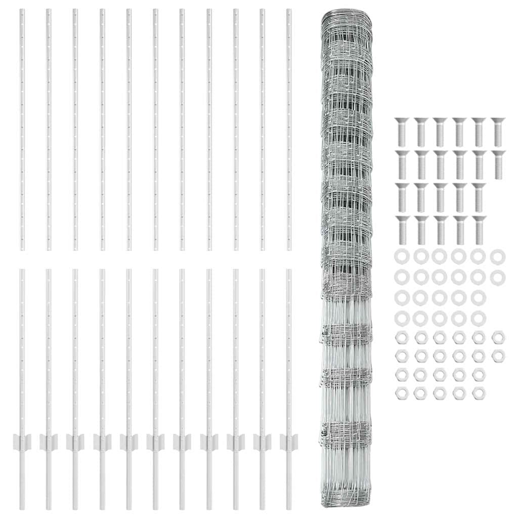 Fence with Post Silver
