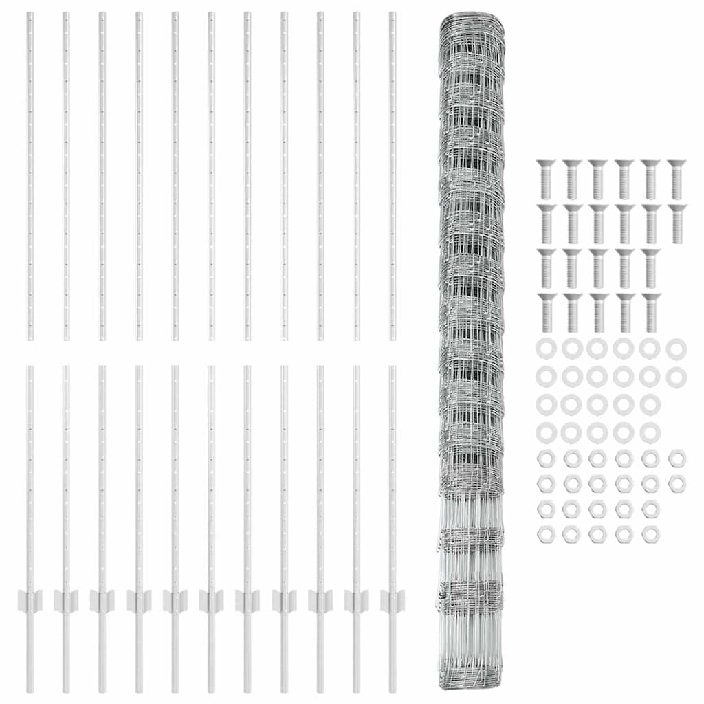 Fence with Post Silver
