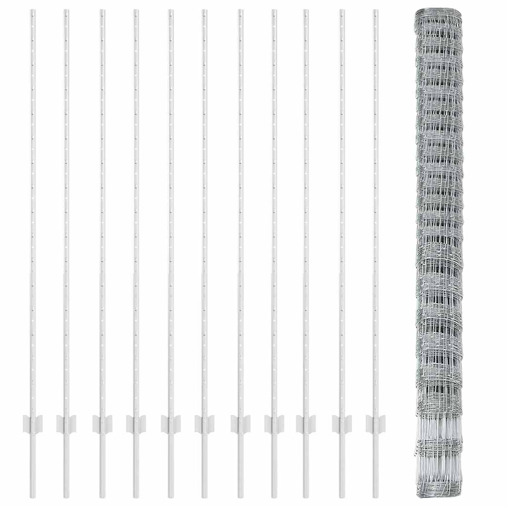 Fence with Post Silver