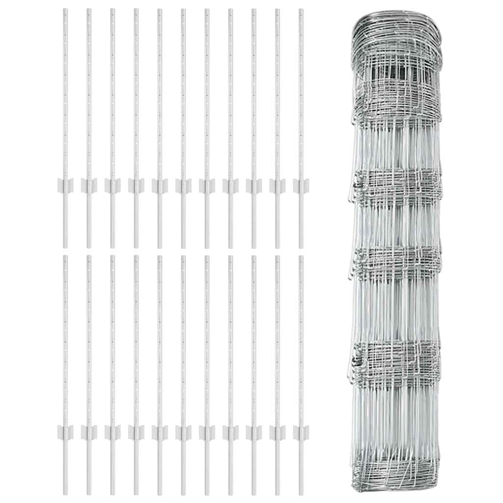 Wild Fence with Posts 50 x 0.8 m (W x H)