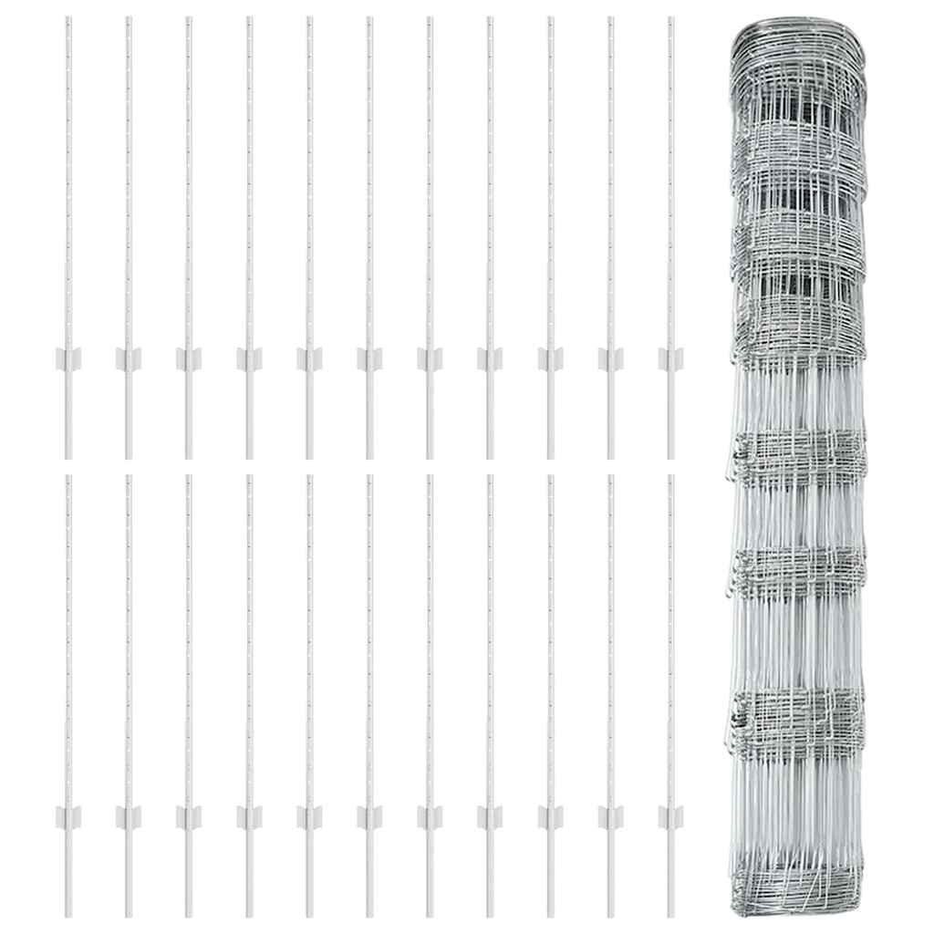 Fence with Post Silver